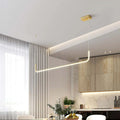 Clen Minimalist Linear Suspension Gold/Black. Living Room