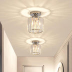 Valentina Simple Ceiling Light Black Silver/Gold Metal/Crystal Corridor