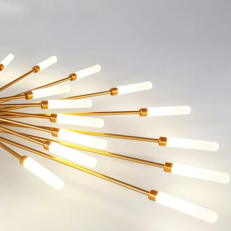 Modern LED Ceiling Chandelier - Minimalist Design Inspired by Sun Rays