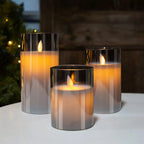 Set of Elegant LED Candles in Glass Tubes