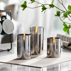 Set of Elegant LED Candles in Glass Tubes