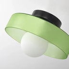 Modern glass ceiling lamp with a shade in minimalist design