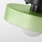 Modern glass ceiling lamp with a shade in minimalist design