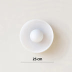 Modern glass ceiling lamp with a shade in minimalist design