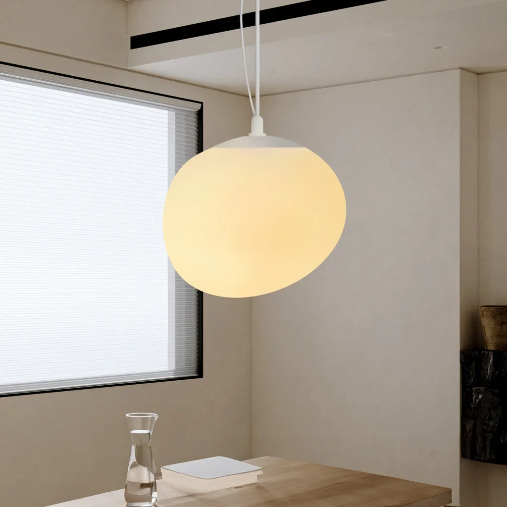 Boden White Pebble Pendant Light