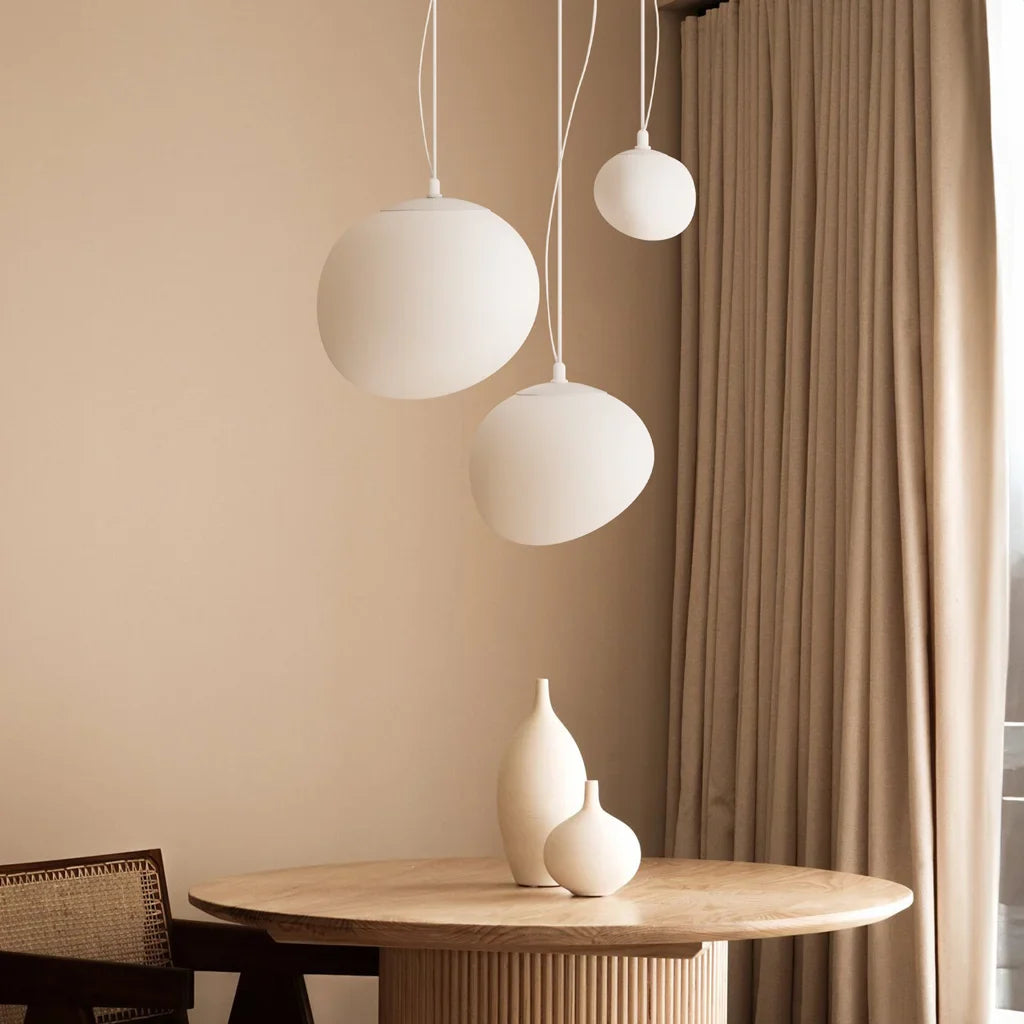 Boden White Pebble Pendant Light