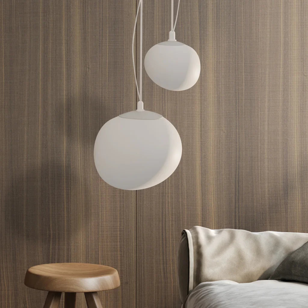 Boden White Pebble Pendant Light