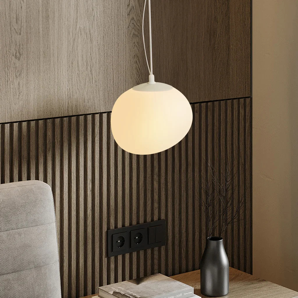 Boden White Pebble Pendant Light
