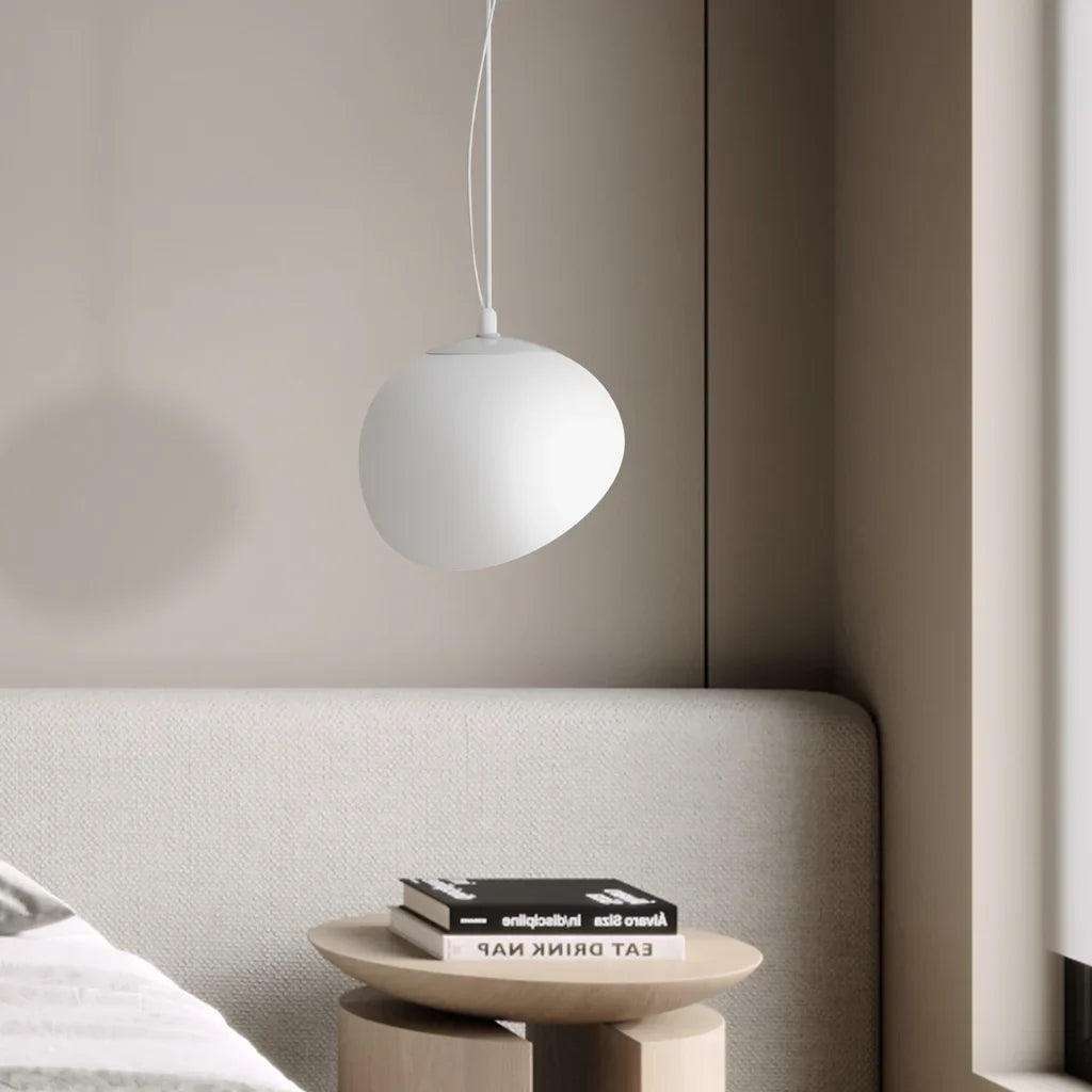 Boden White Pebble Pendant Light