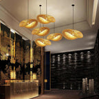 Handwoven Bamboo Pendant Lamp in Boho Style