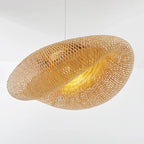 Handwoven Bamboo Pendant Lamp in Boho Style
