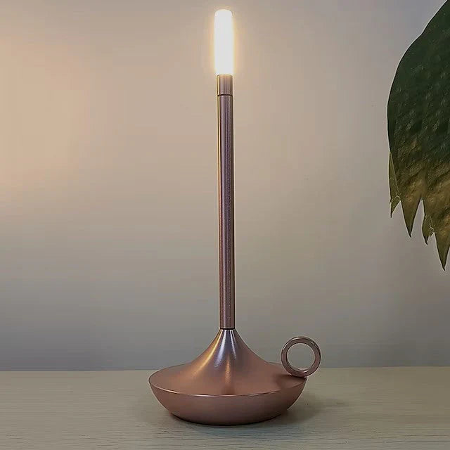 Minimalist LED Table Lamp with Touch Switch in Candle Shape