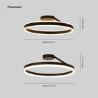 Solen Modern Circle Flush Mount Ceiling Light, Black & White
