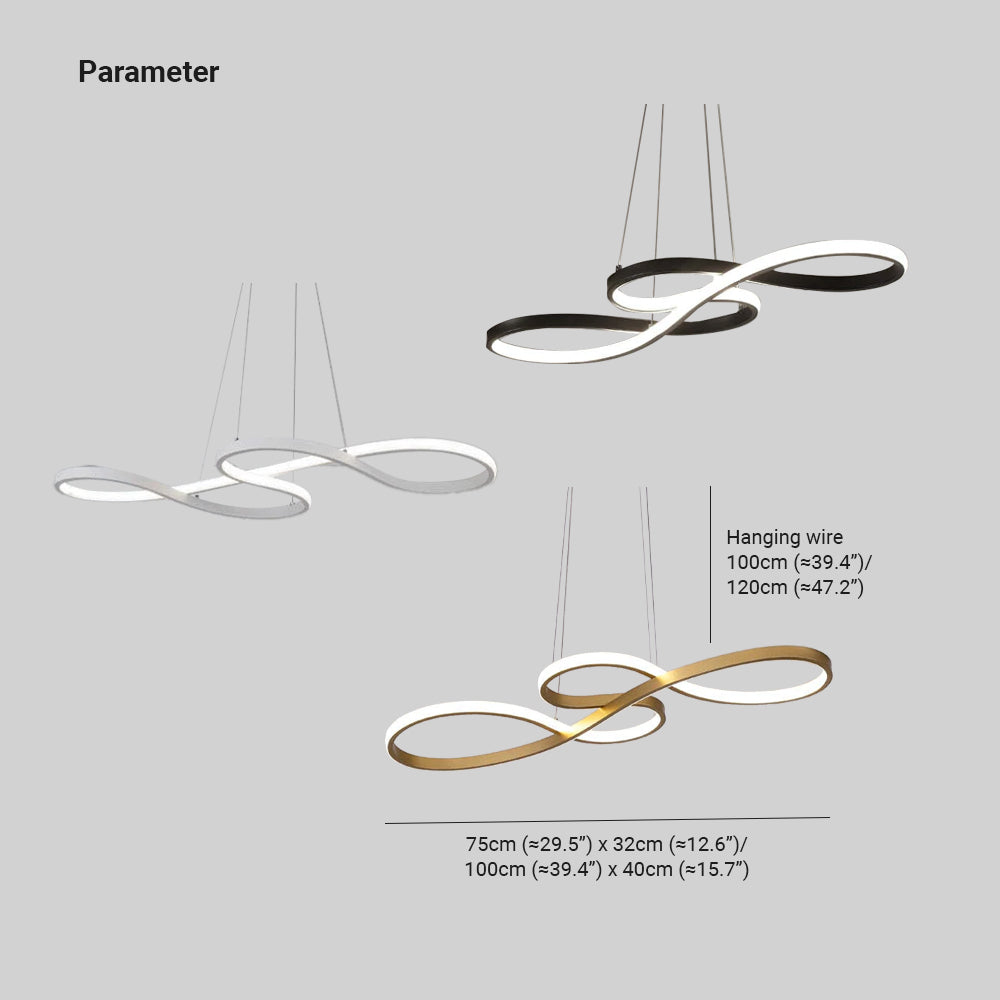Durell Nordic Linear Suspension Black/White/Gold. Bedroom