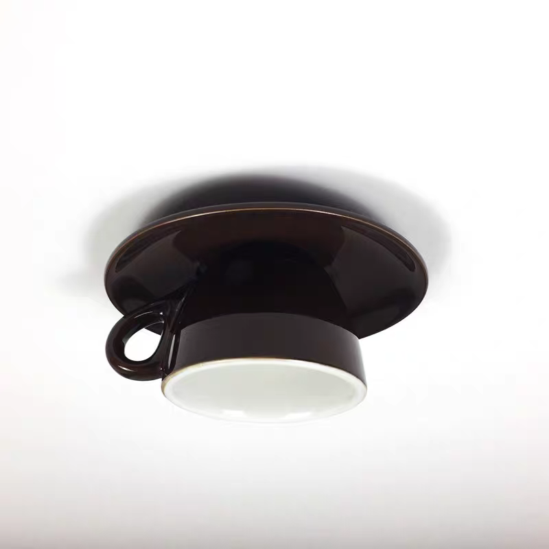 Teyo Modern Ceramic Coffee Cup Ceiling Light Blue/Pink/Yellow