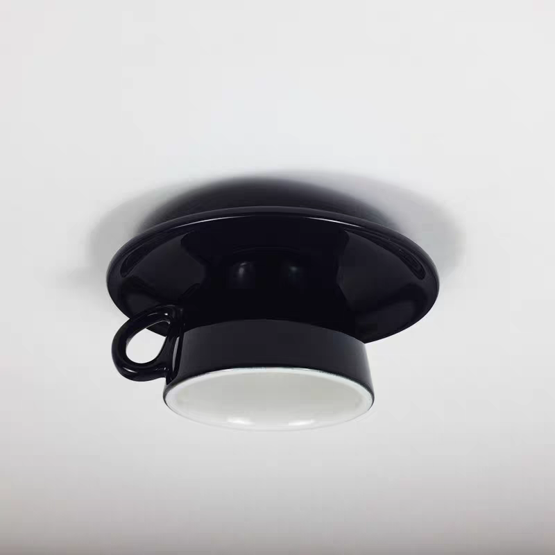 Teyo Modern Ceramic Coffee Cup Ceiling Light Blue/Pink/Yellow
