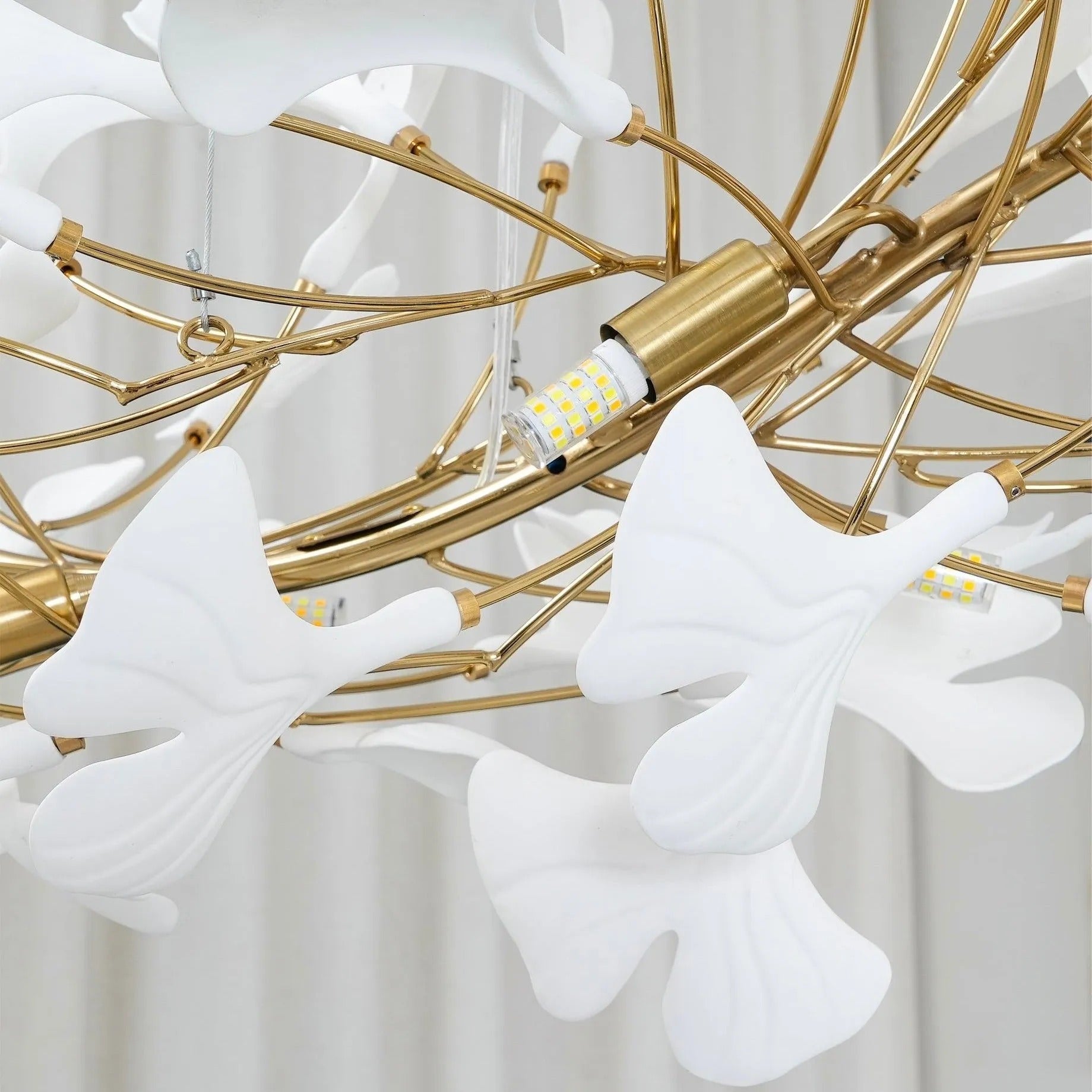Luxury U-Shaped Ceramic Chandelier for Living Room