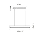 Imiror Minimalist Travertine Linear Pendant Light