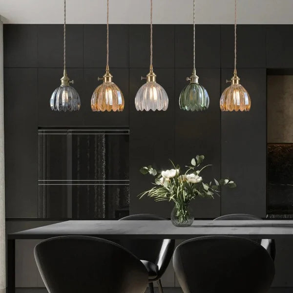 Japanese Glass Flower Pendant 1-Light