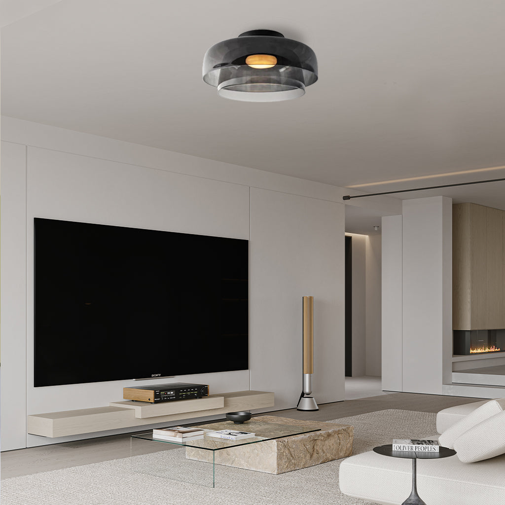 Asbille Multi-Layer Disc Glass Ceiling Light