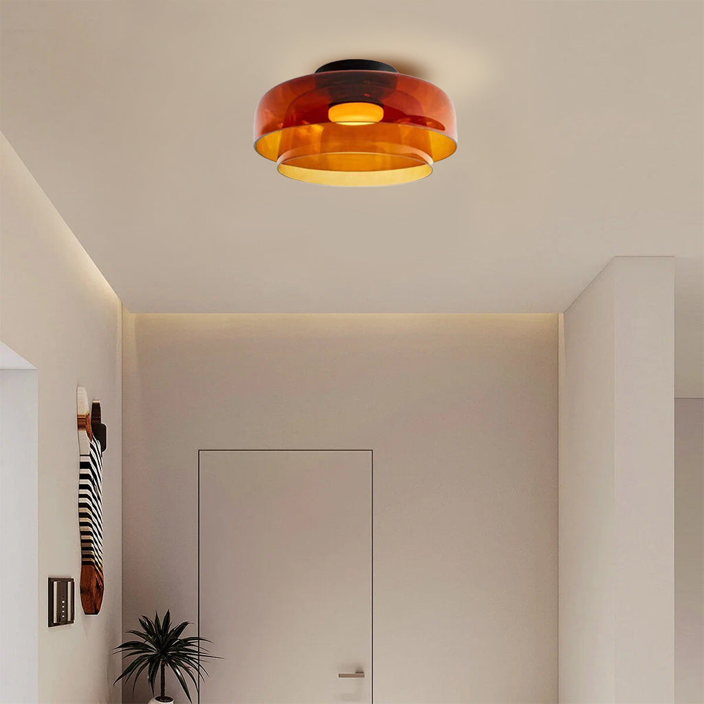 Asbille Multi-Layer Disc Glass Ceiling Light