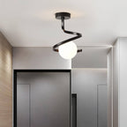 Modern Iron Glass Ceiling Light 1-Light