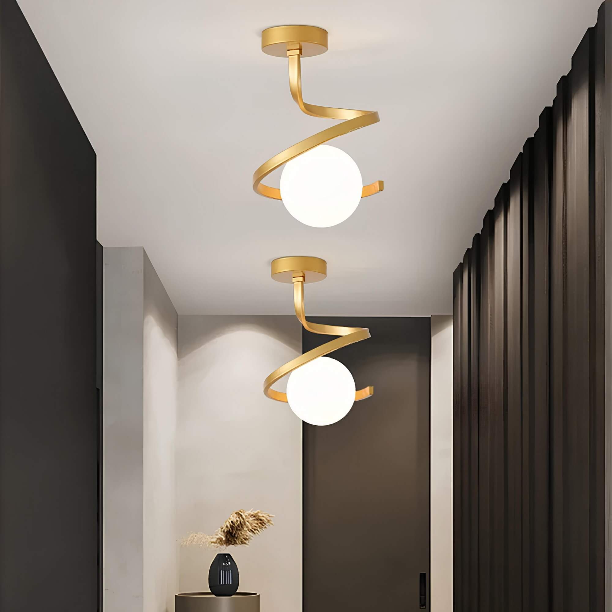 Modern Iron Glass Ceiling Light 1-Light