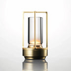 Modern LED Table Lamp Lantern with Touch Switch and Elegant Metal Frame