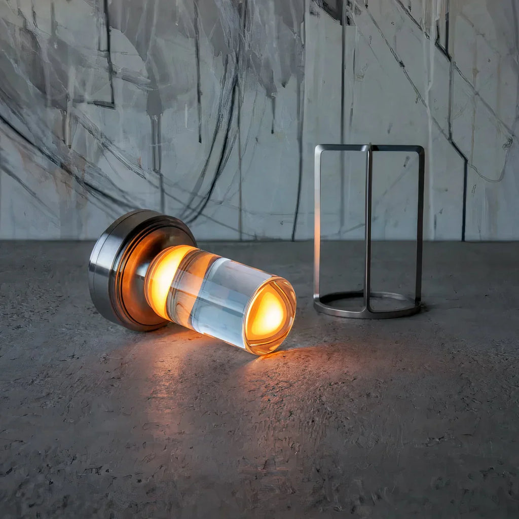 Modern LED Table Lamp Lantern with Touch Switch and Elegant Metal Frame