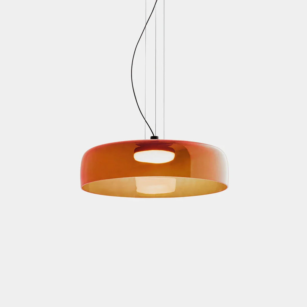 Modern Glass Pendant Lamp with Layered Shade – Design Inspired by Retro Style