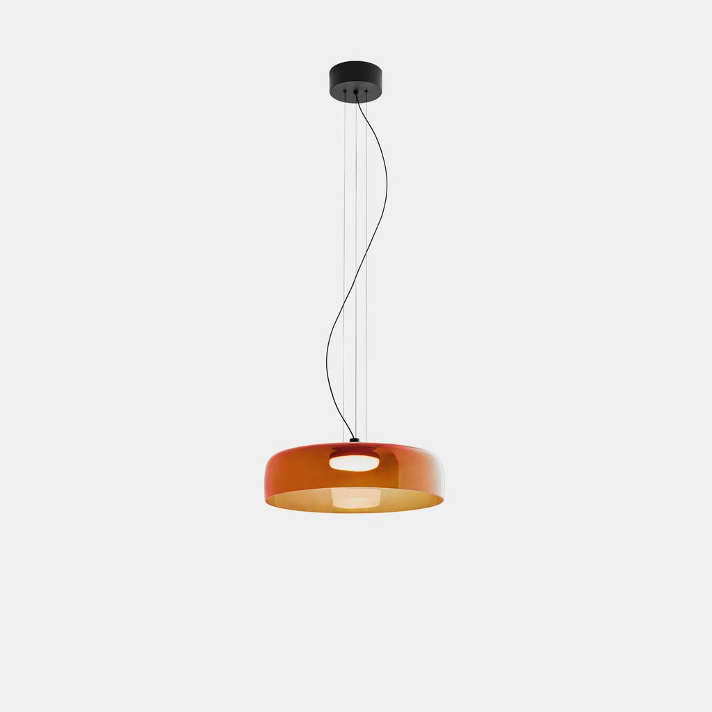 Modern Glass Pendant Lamp with Layered Shade – Design Inspired by Retro Style