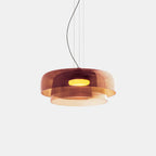 Modern Glass Pendant Lamp with Layered Shade – Design Inspired by Retro Style