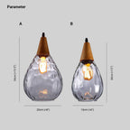 Arisha Vintage LED Suspension Amber Glass Wood Bedroom