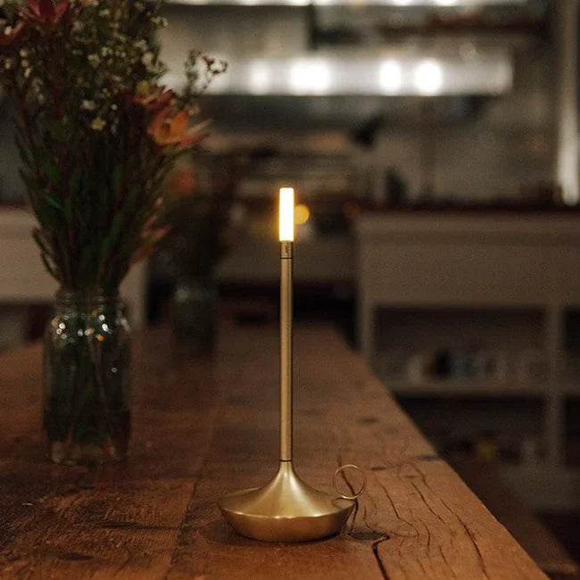 Minimalist LED Table Lamp with Touch Switch in Candle Shape