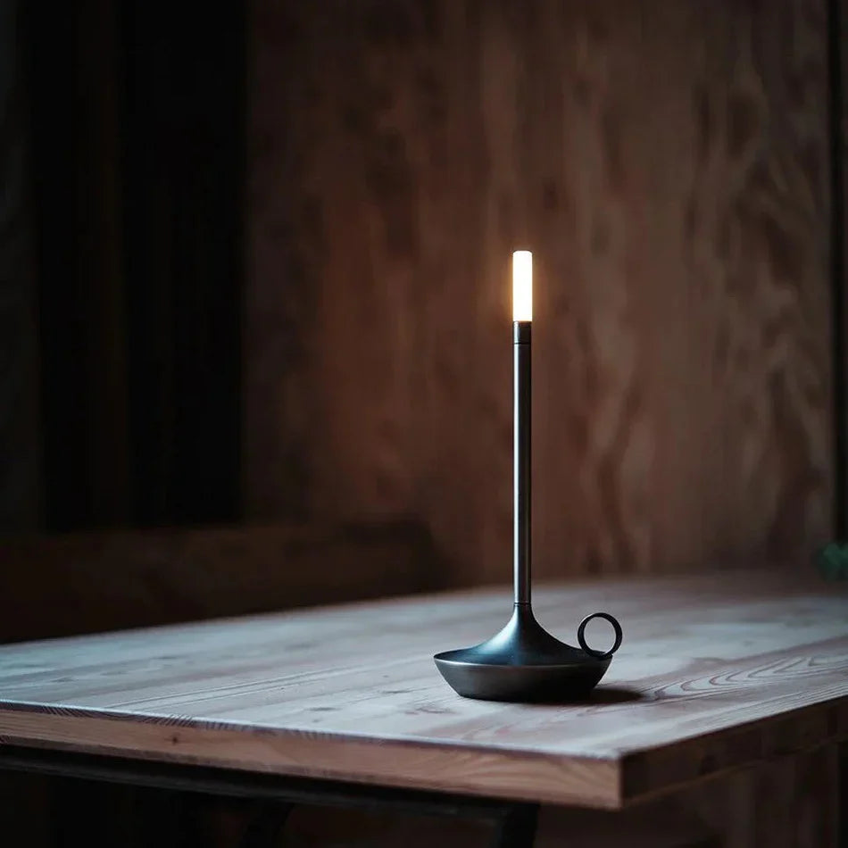 Minimalist LED Table Lamp with Touch Switch in Candle Shape