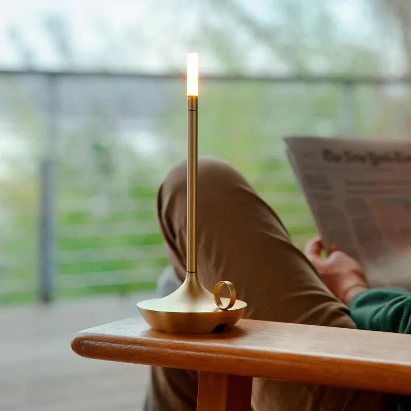 Minimalist LED Table Lamp with Touch Switch in Candle Shape