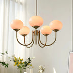 Retro glamour pendant lamp with spherical shades