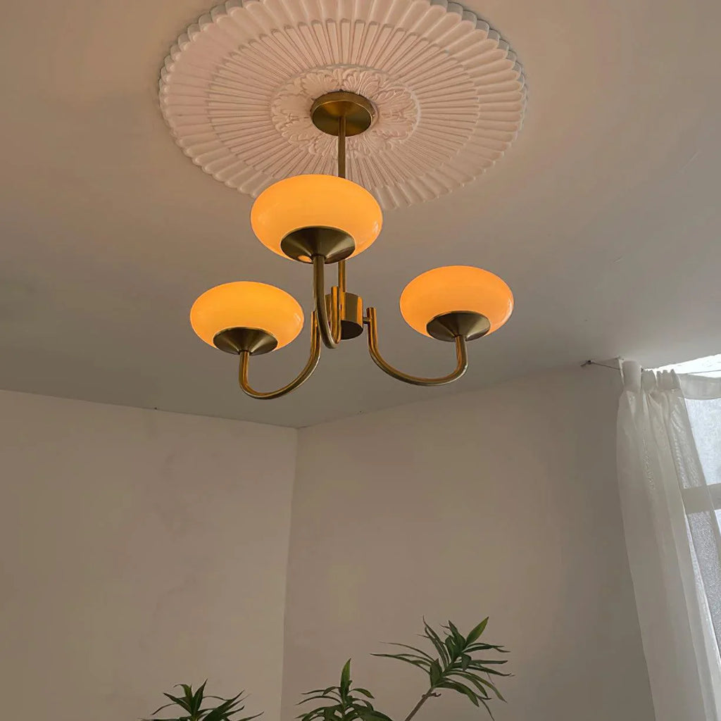 Retro glamour pendant lamp with spherical shades