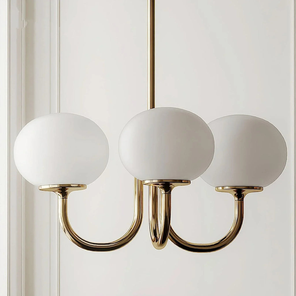 Retro glamour pendant lamp with spherical shades