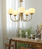 Retro glamour pendant lamp with spherical shades