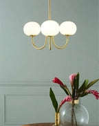 Retro glamour pendant lamp with spherical shades
