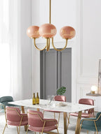 Retro glamour pendant lamp with spherical shades