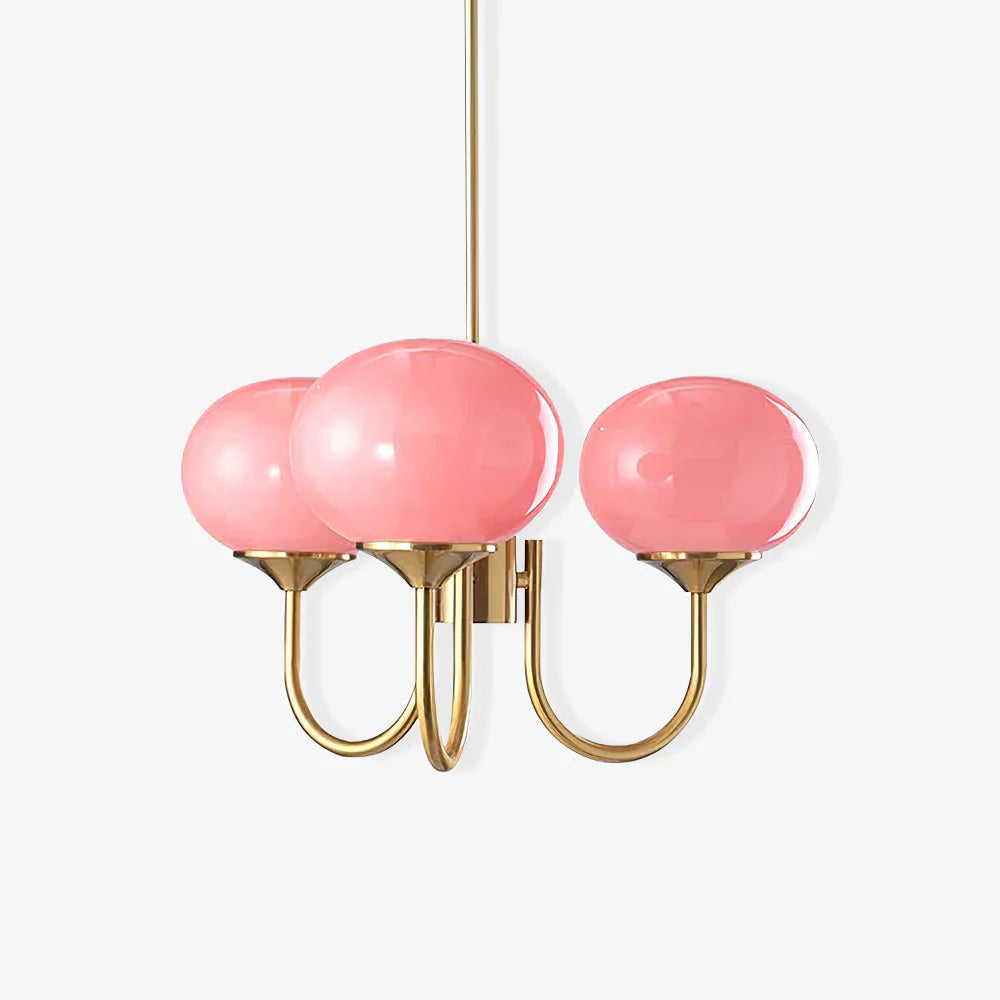 Retro glamour pendant lamp with spherical shades