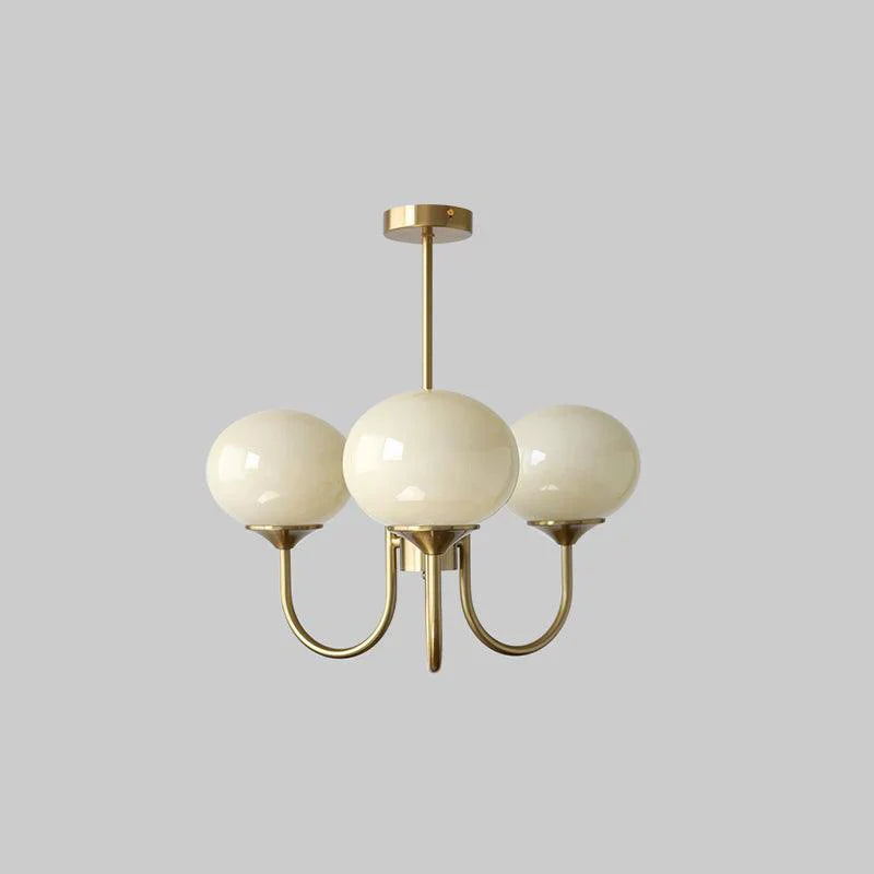 Retro glamour pendant lamp with spherical shades