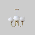Retro glamour pendant lamp with spherical shades