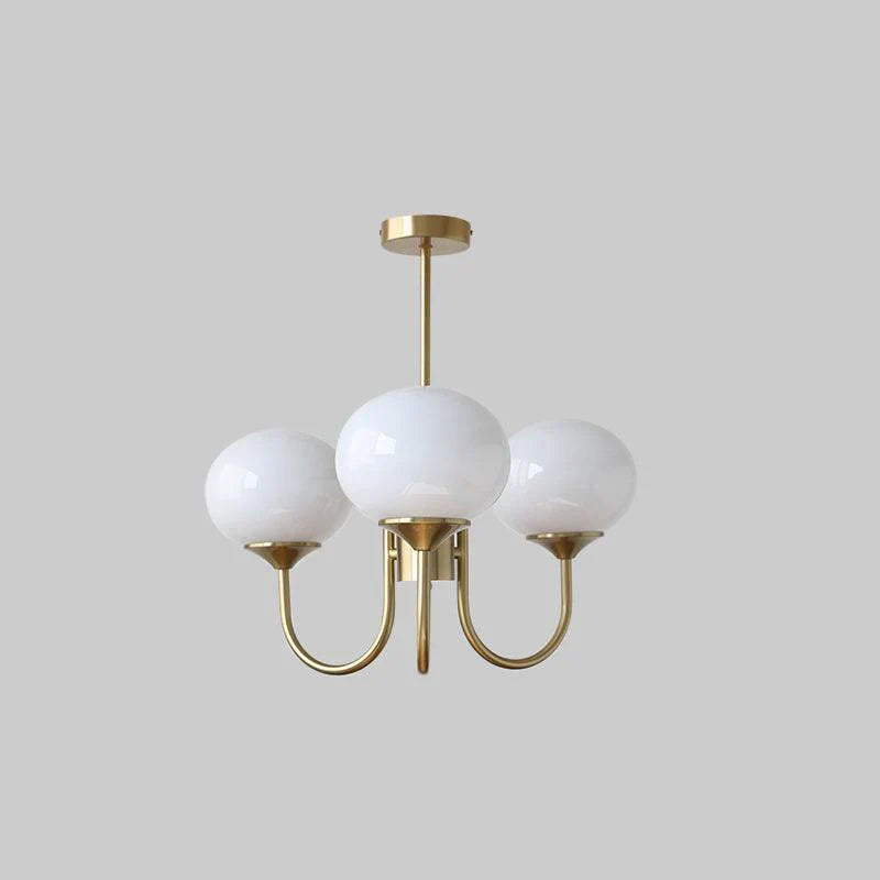 Retro glamour pendant lamp with spherical shades