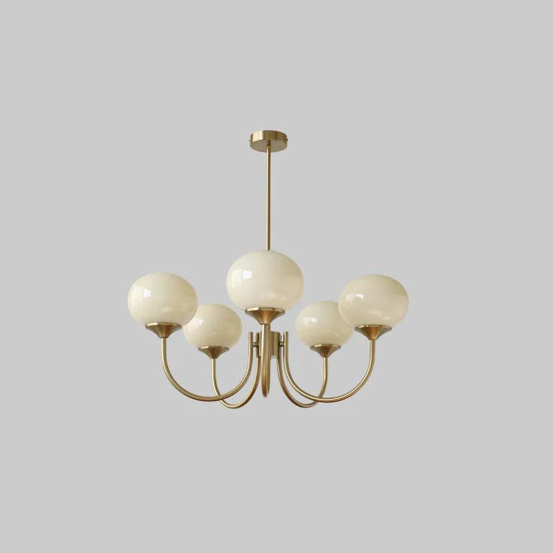 Retro glamour pendant lamp with spherical shades