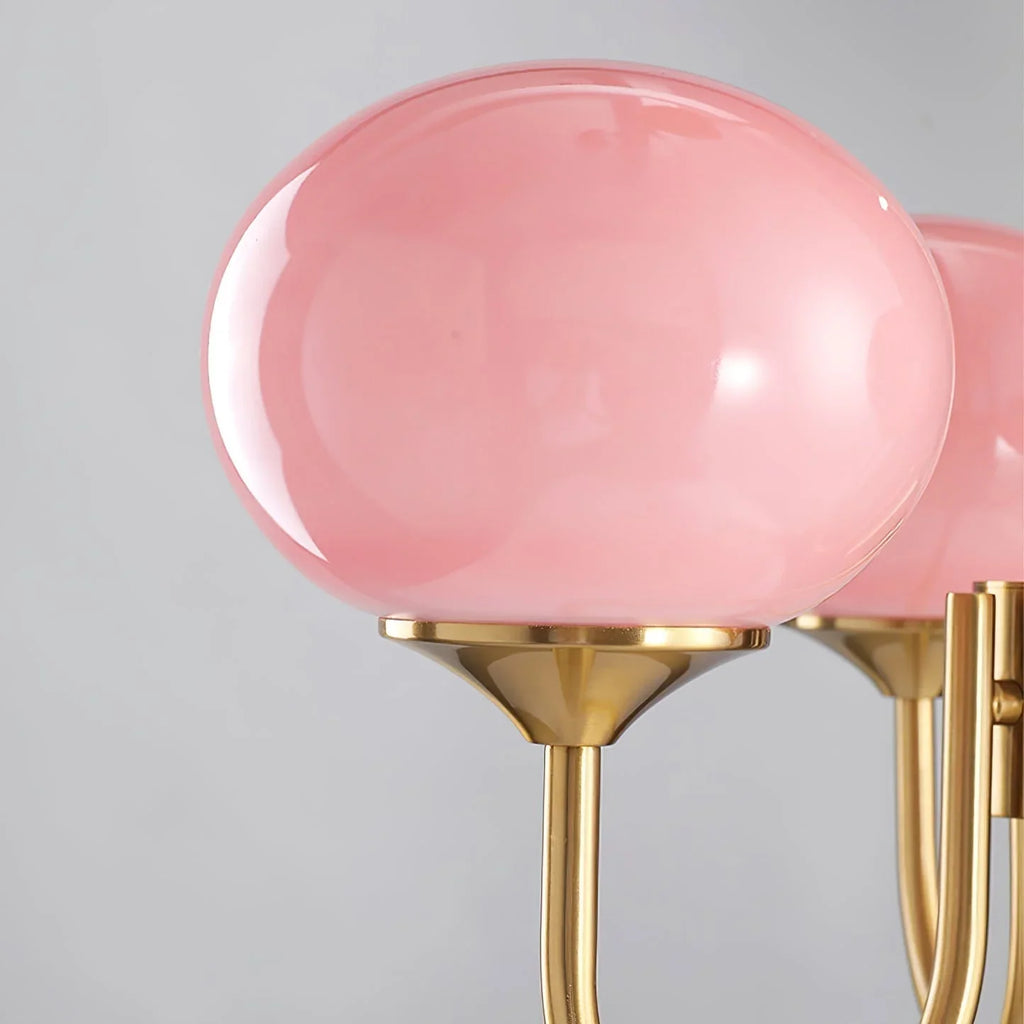 Retro glamour pendant lamp with spherical shades