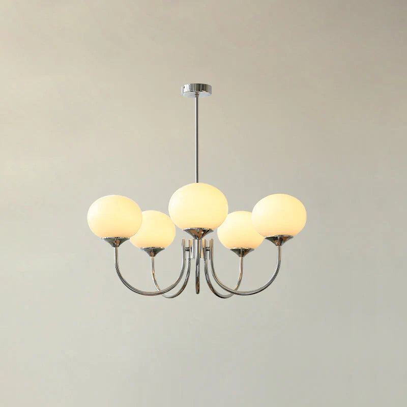 Retro glamour pendant lamp with spherical shades