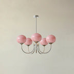 Retro glamour pendant lamp with spherical shades